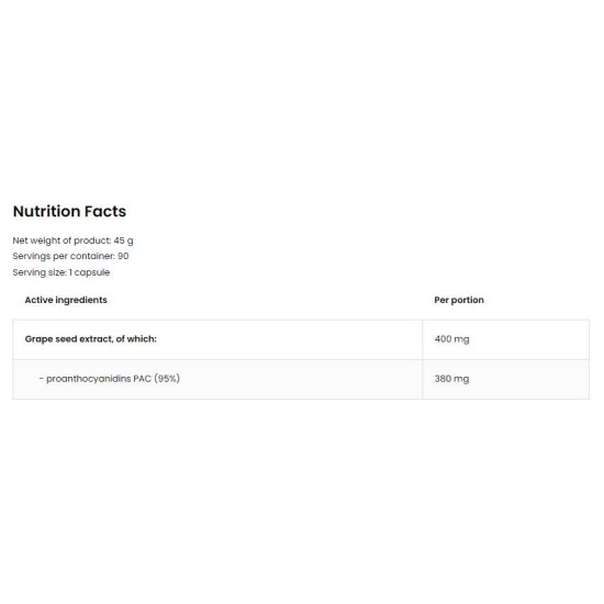 OstroVit Grape Seed Extract 400 мг / 90 капсули на супер цена