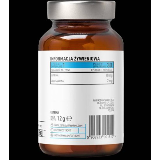 OstroVit  Lutein 40 mg / with Zeaxanthin / 30 Softgels на супер цена