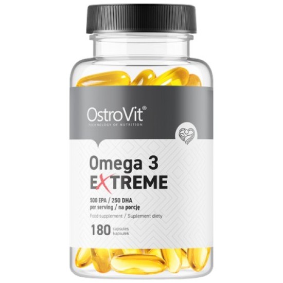 OstroVit Omega 3 Extreme | 75% EPA + DHA 180 гел капсули на изгодни цени OstroVit Omega 3 Extreme | 75% EPA + DHA 180 гел капсули на супер цена