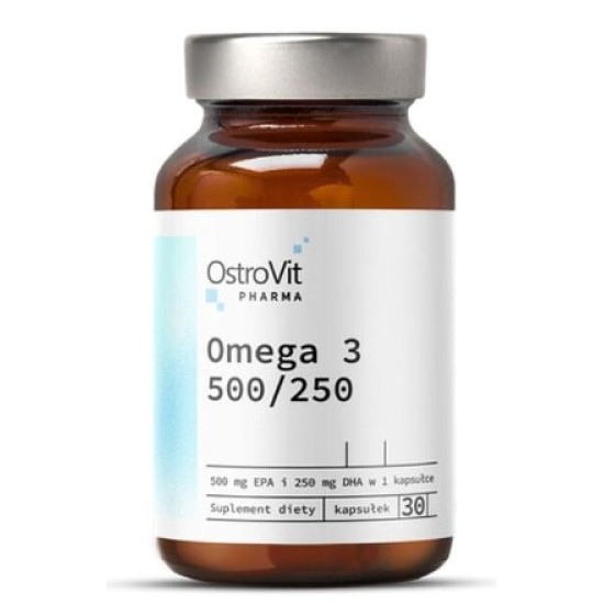 OstroVit Omega 3 500/250 / 30 гел капсули на изгодни цени OstroVit Omega 3 500/250 / 30 гел капсули на супер цена