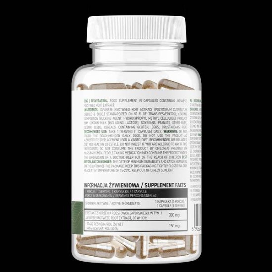 OstroVit Resveratrol 150 мг / Vege 60 капсули на изгодни цени OstroVit Resveratrol 150 мг / Vege 60 капсули на супер цена
