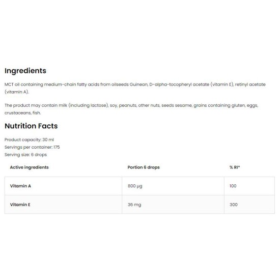 OstroVit Vitamin A + E Drops 30 мл на супер цена