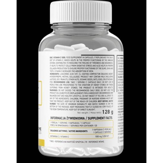 OstroVit Vitamin C 1000 мг / 120 капсули на супер цена