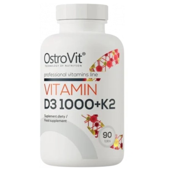 OstroVit Vitamin D3 1000 IU + K2 50 мкг / 90 таблетки на супер цена