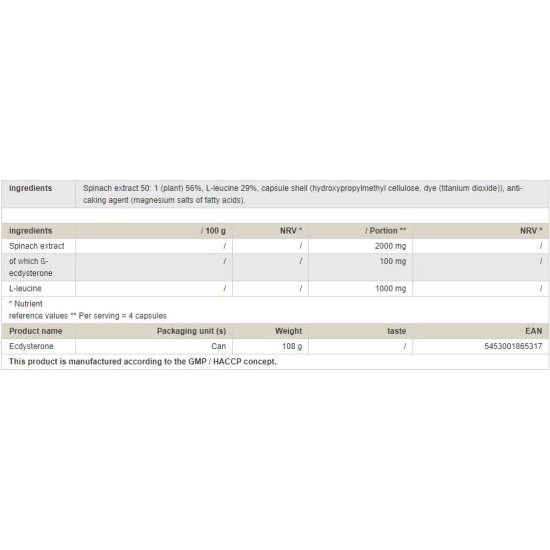 Peak Ecdysterone 120 капсули на супер цена