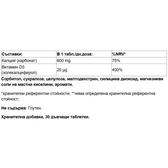 Paladin Pharma Savavita Calcio D3 30 дъвчащи таблетки на изгодни цени Paladin Pharma Savavita Calcio D3 30 дъвчащи таблетки на супер цена