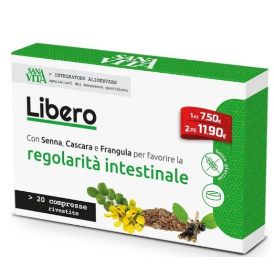 Paladin Pharma Libero con Senna, Cascara e Frangula Sanavita 20 таблетки на изгодни цени Paladin Pharma Libero con Senna, Cascara e Frangula Sanavita 20 таблетки на супер цена