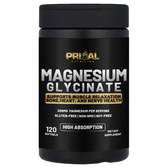 Primal Nutrition Magnesium Glycinate 200 мг / 120 гел капсули на супер цена