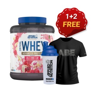 1+2 FREE Critical Whey | Advanced Protein Blend 2000 гр / 67 дози + Applied Nutrition Shaker 700 мл + Applied Nutrition APPLIED ABE T-SHIRT 1+2 FREE Critical Whey | Advanced Protein Blend 2000 гр / 67 дози + Applied Nutrition Shaker 700 мл + Applied Nutrition APPLIED ABE T-SHIRT