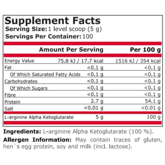 Pure Nutrition AAKG Powder 250 гр на супер цена