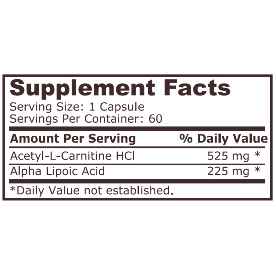 Pure Nutrition ALA / ALC - 60 CAPSULES на супер цена