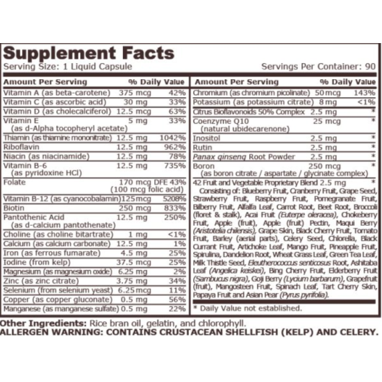 PURE NUTRITION - LIQUID MULTI - 90 LIQUID CAPSULES на супер цена