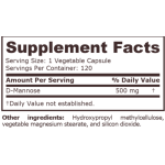 PURE NUTRITION - D-MANNOSE 500 MG - 120 VEGETABLE CAPSULES на супер цена