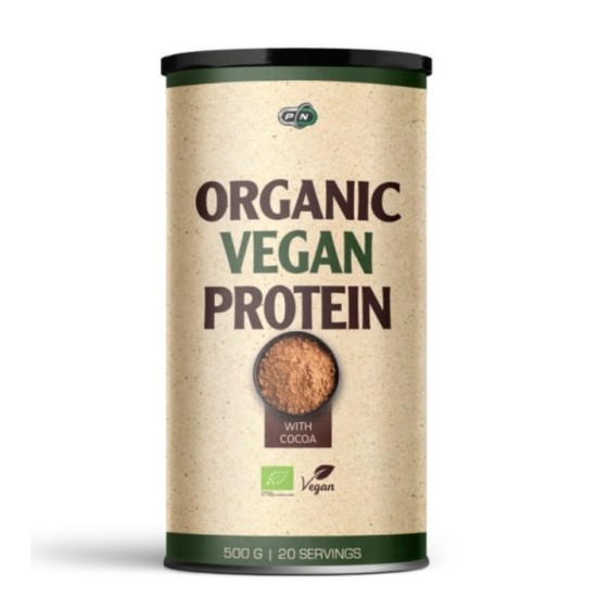 PURE NUTRITION - ORGANIC VEGAN PROTEIN WITH COCOA - 500 G на супер цена