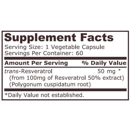 Pure Nutrition RESVERATROL - 60 CAPSULES на изгодни цени Pure Nutrition RESVERATROL - 60 CAPSULES на супер цена