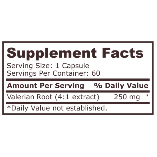 Pure Nutrition VALERIAN ROOT - 60 CAPSULES на супер цена