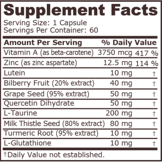 PURE NUTRITION - VISION SUPPORT - 60 CAPSULES на супер цена
