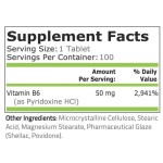 Pure Nutrition Vitamin B-6 (Pyridoxine) 50 мг / 100 таблетки на супер цена