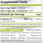 Pure Nutrition Vitamin C-500 / 100 таблетки на супер цена