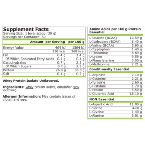 Pure Nutrition Whey Isolate Unflavored 1800 гр на изгодни цени Pure Nutrition Whey Isolate Unflavored 1800 гр на супер цена