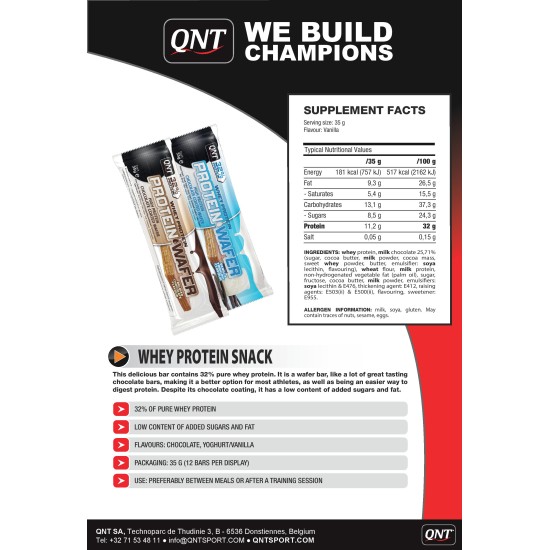 QNT Sport Nutrition Protein Wafer 35 гр на супер цена