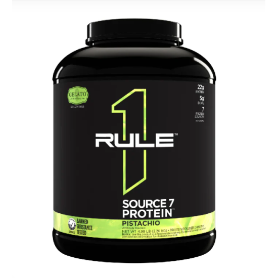 RULE ONE Source7 Protein | 7 Premium Protein Matrix 2260 гр Шам Фъстък на супер цена