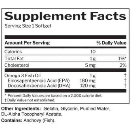 RULE ONE Fish Oil - Omega-3 1000 мг / 100 гел капсули на изгодни цени RULE ONE Fish Oil - Omega-3 1000 мг / 100 гел капсули на супер цена