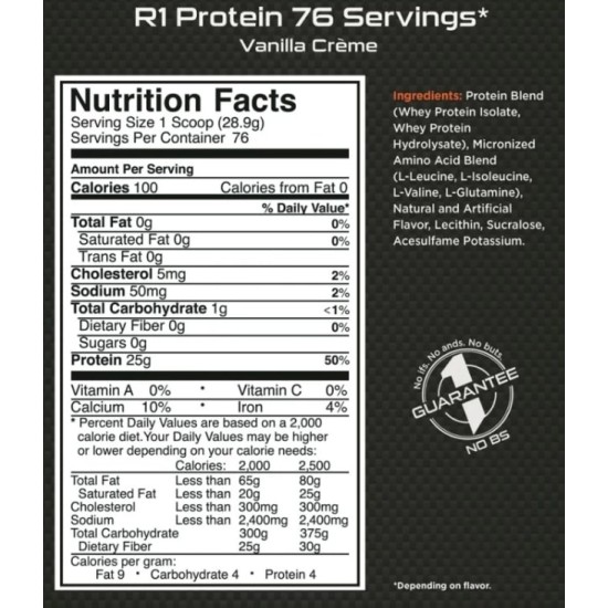 RULE ONE Whey Protein Isolate/Hydrolysate 2196-2280 грама / 76 дози на супер цена