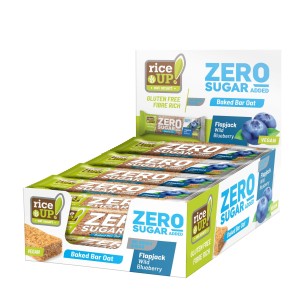 RiceUP! Zero Sugar Овесен бар БЕЗ ГЛУТЕН и БЕЗ ДОБАВЕНА ЗАХАР с боровинки, 12х70 гр RiceUP! Zero Sugar Овесен бар БЕЗ ГЛУТЕН и БЕЗ ДОБАВЕНА ЗАХАР с боровинки, 12х70 гр