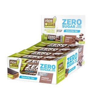 RiceUP! Zero Sugar Овесен бар БЕЗ ГЛУТЕН и БЕЗ ДОБАВЕНА ЗАХАР Шоко чънк, 12х70 гр