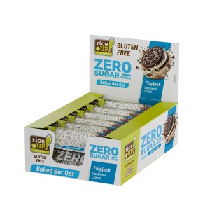 RiceUP! ZERO SUGAR - Флапджак бар Бисквити и крем 12x70 гр RiceUP! ZERO SUGAR - Флапджак бар Бисквити и крем 12x70 гр