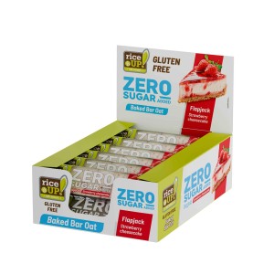 RiceUP! ZERO SUGAR - Флапджак бар Ягодов чийзкейк 12x70 гр RiceUP! ZERO SUGAR - Флапджак бар Ягодов чийзкейк 12x70 гр