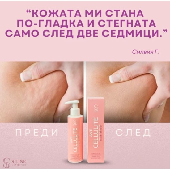 S Line Cosmetics Thermo Fat Burner Gel с антицелулитен ефект 200 мл на супер цена