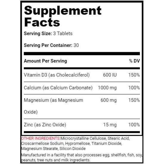 SAN Calcium Magnesium Zinc + D3 90 таблетки на супер цена