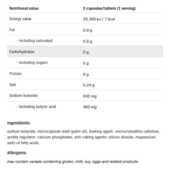 SFD Sodium Butyrate Forte 180 таблетки на супер цена