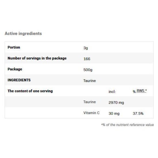 SFD Taurine Powder 500 grama на изгодни цени SFD Taurine Powder 500 grama на супер цена