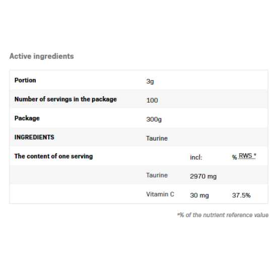 SFD Taurine Powder - 300g на изгодни цени SFD Taurine Powder - 300g на супер цена