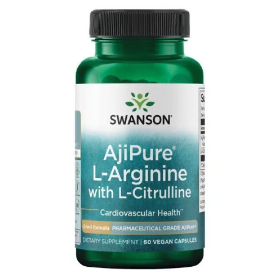 Swanson AjiPure L-Arginine with L-Citrulline 60 капсули на супер цена