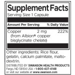 Swanson Albion Copper 2 мг / 60 капсули на супер цена