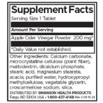 Swanson Apple Cider Vinegar 200 мг / 30 таблетки на супер цена