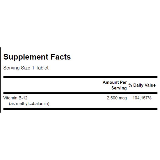 Swanson Methylcobalamin High Absorption B-12 2,5 мг / 60 таблетки на изгодни цени Swanson Methylcobalamin High Absorption B-12 2,5 мг / 60 таблетки на супер цена