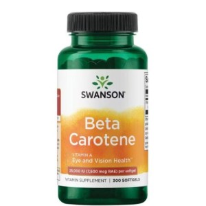 Swanson Beta Carotene 25000 IU / 300 гел капсули
