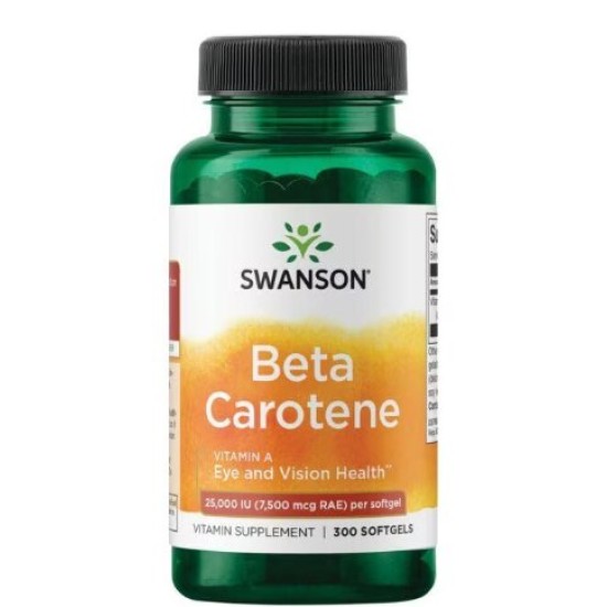 Swanson Beta Carotene 25000 IU / 300 гел капсули на супер цена