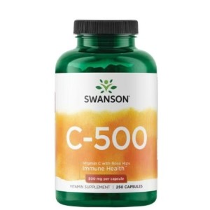 SWANSON Vitamin C-500 With Rose Hips 250 капсули