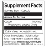 Swanson Full Spectrum Cacao Energy Suppprt 400 мг / 60 капсули на супер цена