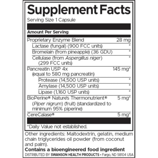 SWANSON Digestitol 183 мг / 60 капсули на супер цена
