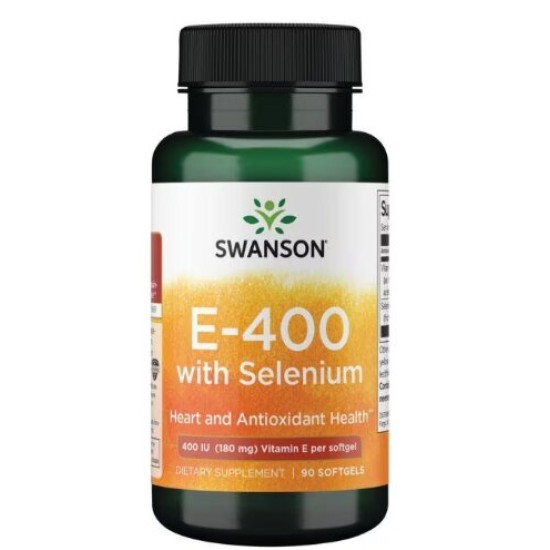 Swanson Vitamin E-400 With Selenium 90 гел капсули на супер цена