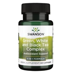 Swanson Green, White and Black Tea Complex 60 капсули Swanson Green, White and Black Tea Complex 60 капсули