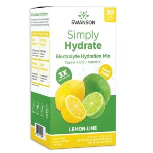 Swanson Simply Hydrate Lemon & Lime 30 пакетчета Swanson Simply Hydrate Lemon & Lime 30 пакетчета