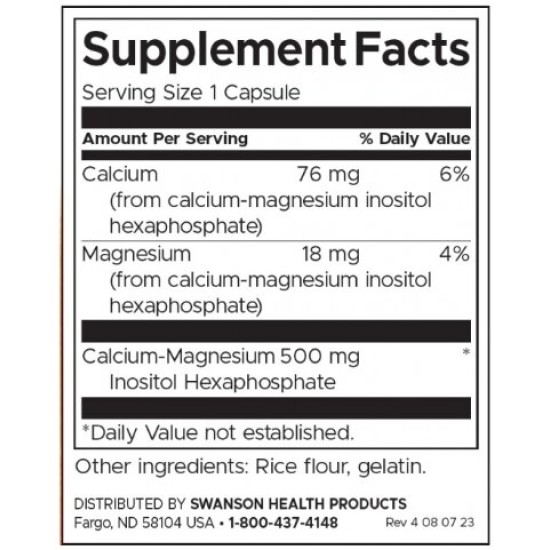 Swanson IP-6 Inositol 500 мг / 240 капсули на супер цена